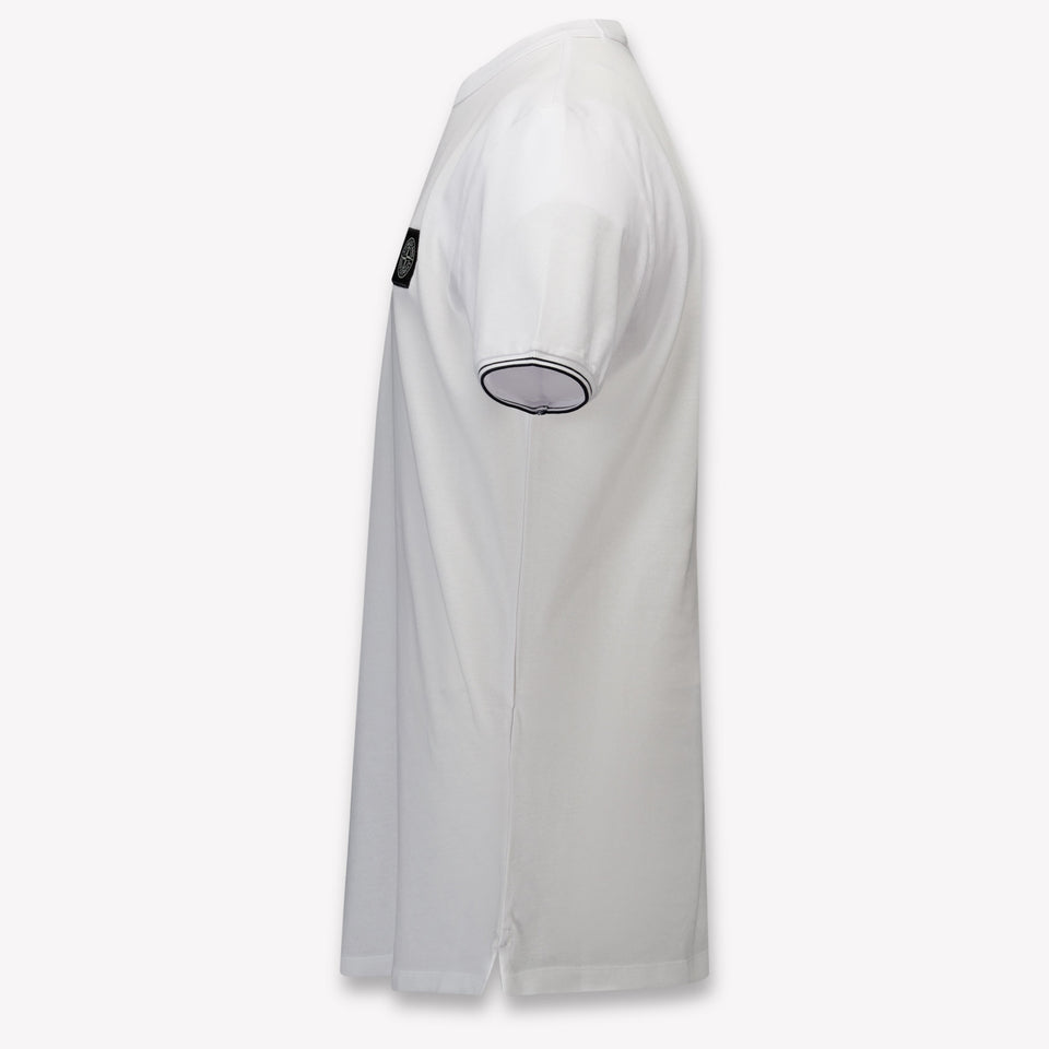 Stone Island Kinder Jongens T-Shirt In Wit