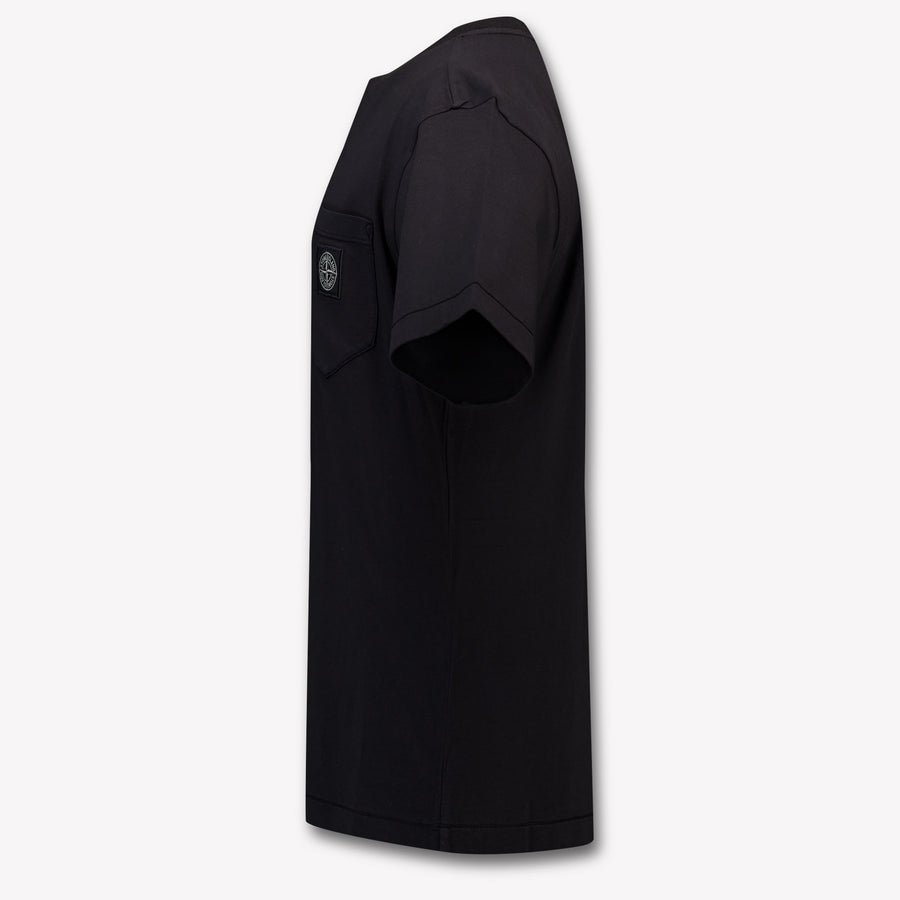 Stone Island Kinder Jongens T-Shirt In Zwart