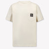 Stone Island Kids Boys T-Shirt In OffWhite
