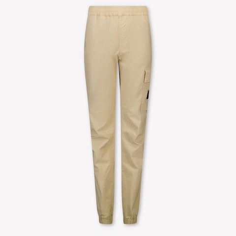 Stone Island Kids Boys Pants In Beige