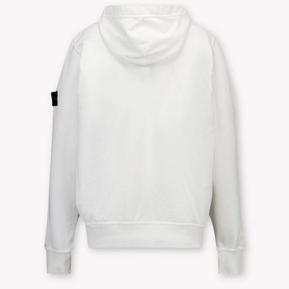 Stone Island Kids Boys Cardigan In White