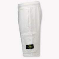 Stone Island Kids Boys Shorts In White