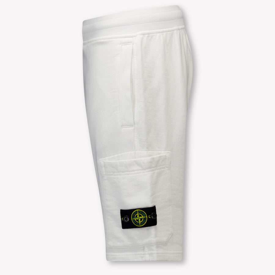 Stone Island Kids Boys Shorts In White