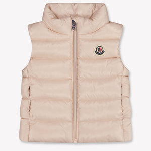 Moncler Ghany Baby Girls Bodywarmer In Light Pink