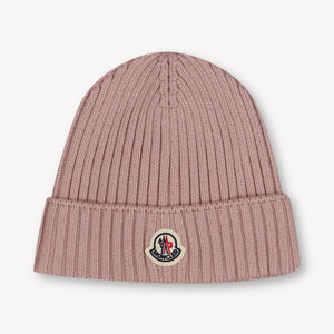 Moncler Kids Girls Hat In Light Pink