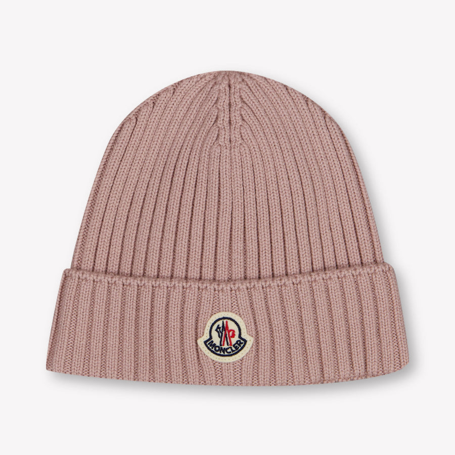 Moncler Kids Girls Hat In Light Pink