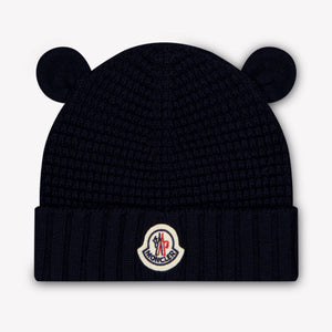 Moncler Baby Unisex Hat In Navy