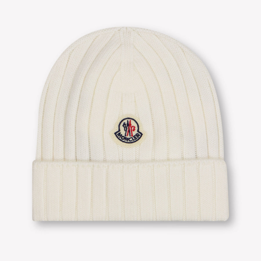 Moncler Baby Unisex Hat In OffWhite