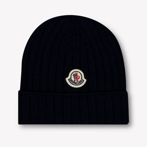 Moncler Baby Unisex Hat In Navy