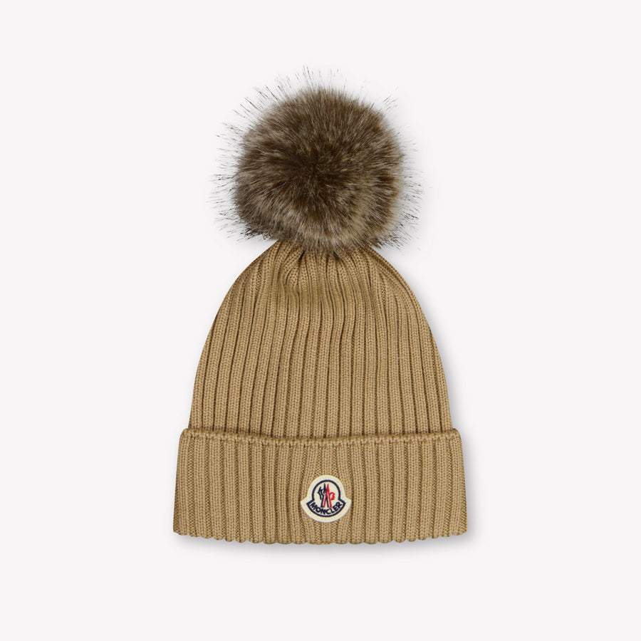 Moncler Kinder Meisjes Muts In Beige