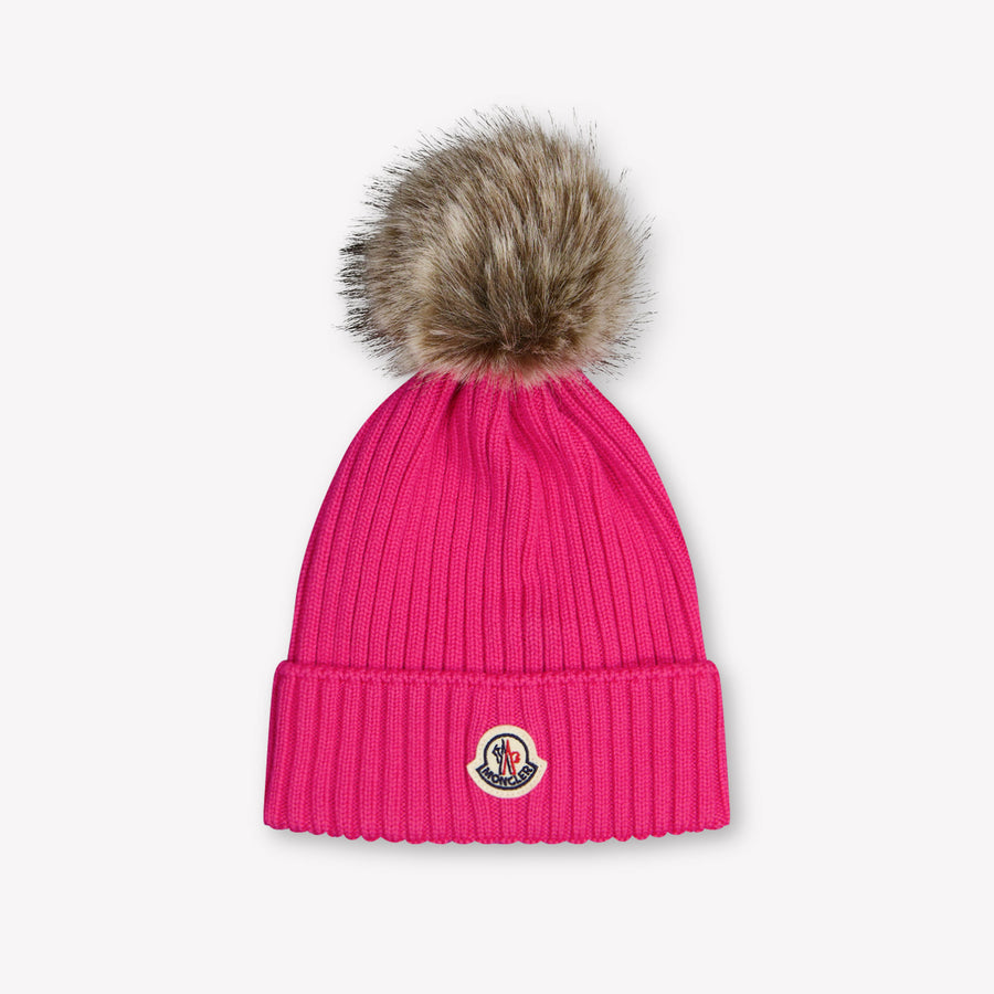 Moncler Kinder Meisjes Muts In Fuchsia