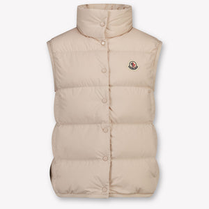 Moncler Badia Kids Girls Bodywarmer In Beige
