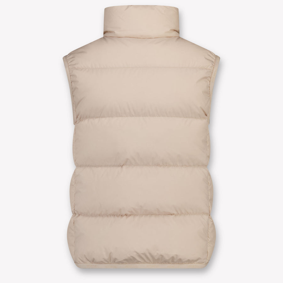 Moncler Badia Kids Girls Bodywarmer In Beige