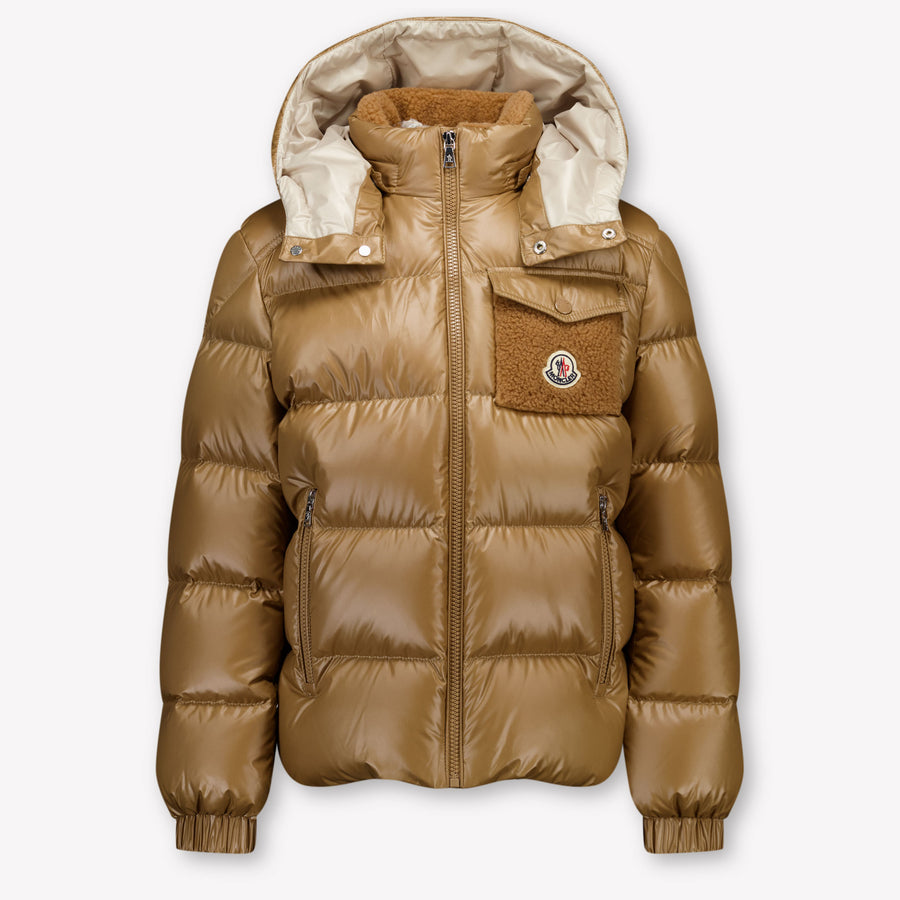 Moncler Yule Kinder Jongens Winterjas In Beige