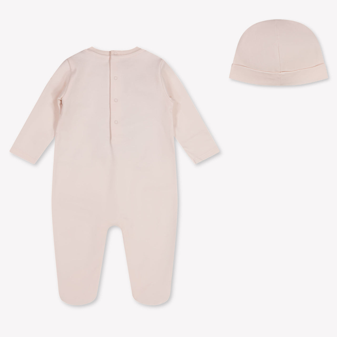 Moncler Baby Unisex Playsuit In Light Pink