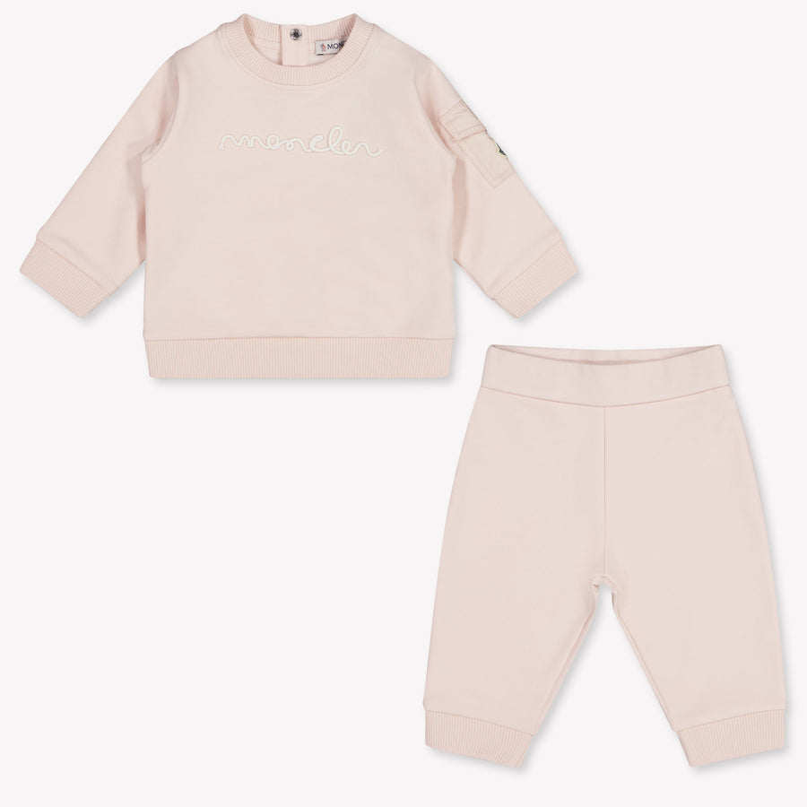 Moncler Baby Meisjes Joggingpak In Licht Roze