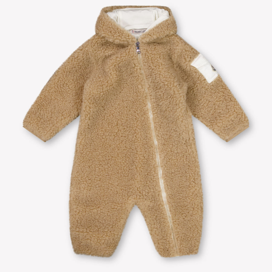 Moncler Baby Unisex Romper in Camel