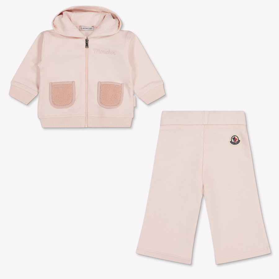 Moncler Baby Girls Jogging suit In Light Pink