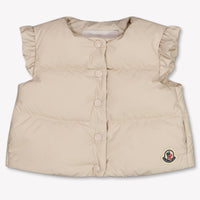 Moncler Olivia Baby Girls Bodywarmer In Light Beige