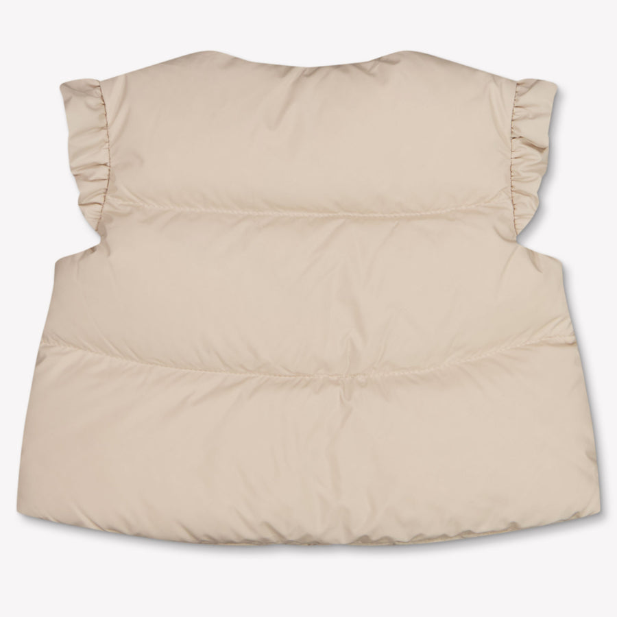 Moncler Olivia Baby Girls Bodywarmer In Light Beige