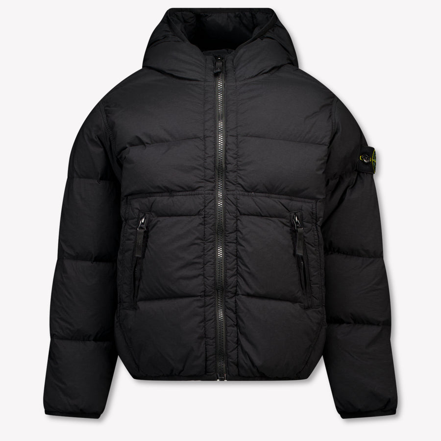 Stone Island Kinder Jongens Winterjas In Zwart