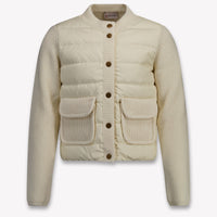 Moncler Kids Girls Cardigan In OffWhite