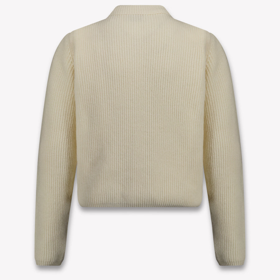 Moncler Kids Girls Cardigan In OffWhite