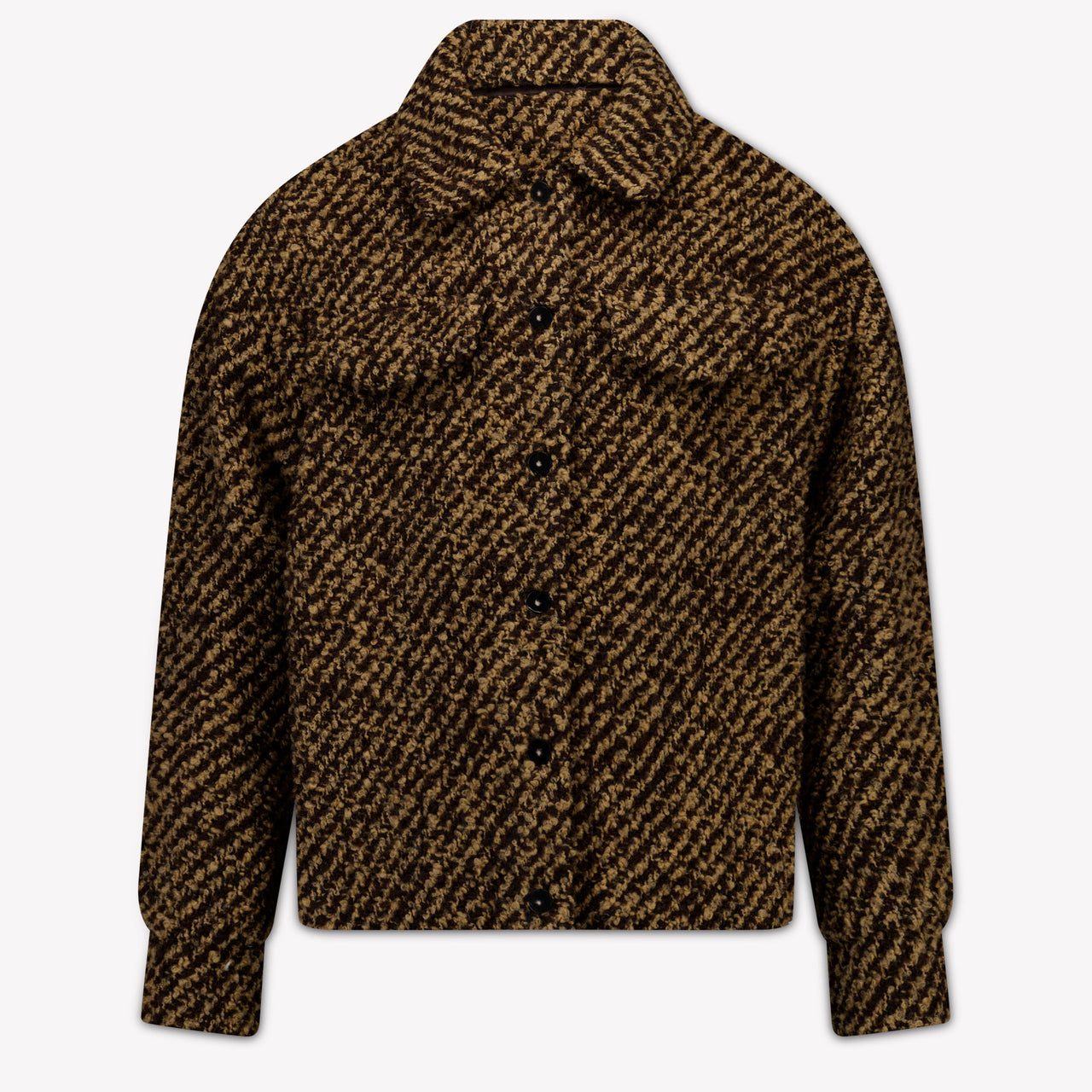 Moncler Kids Girls Cardigan In Dark Brown