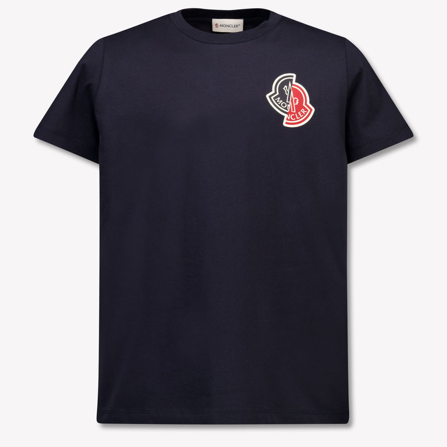 Moncler Kinder Jongens T-Shirt In Navy