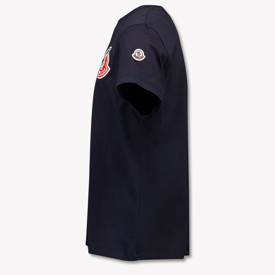 Moncler Kinder Jongens T-Shirt In Navy