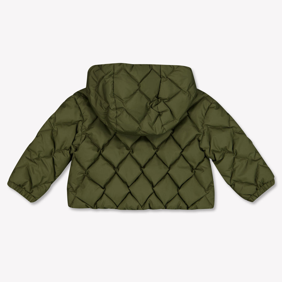 Moncler Ava Baby Girls Jackets In Dark Green