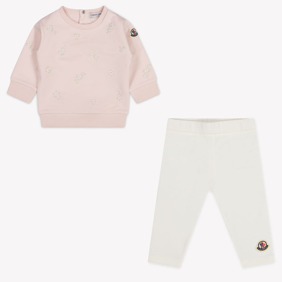 Moncler Baby Girls Tracksuit in Light Pink