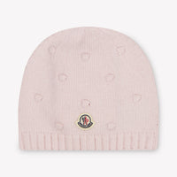 Moncler Baby Girls Hat In Light Pink
