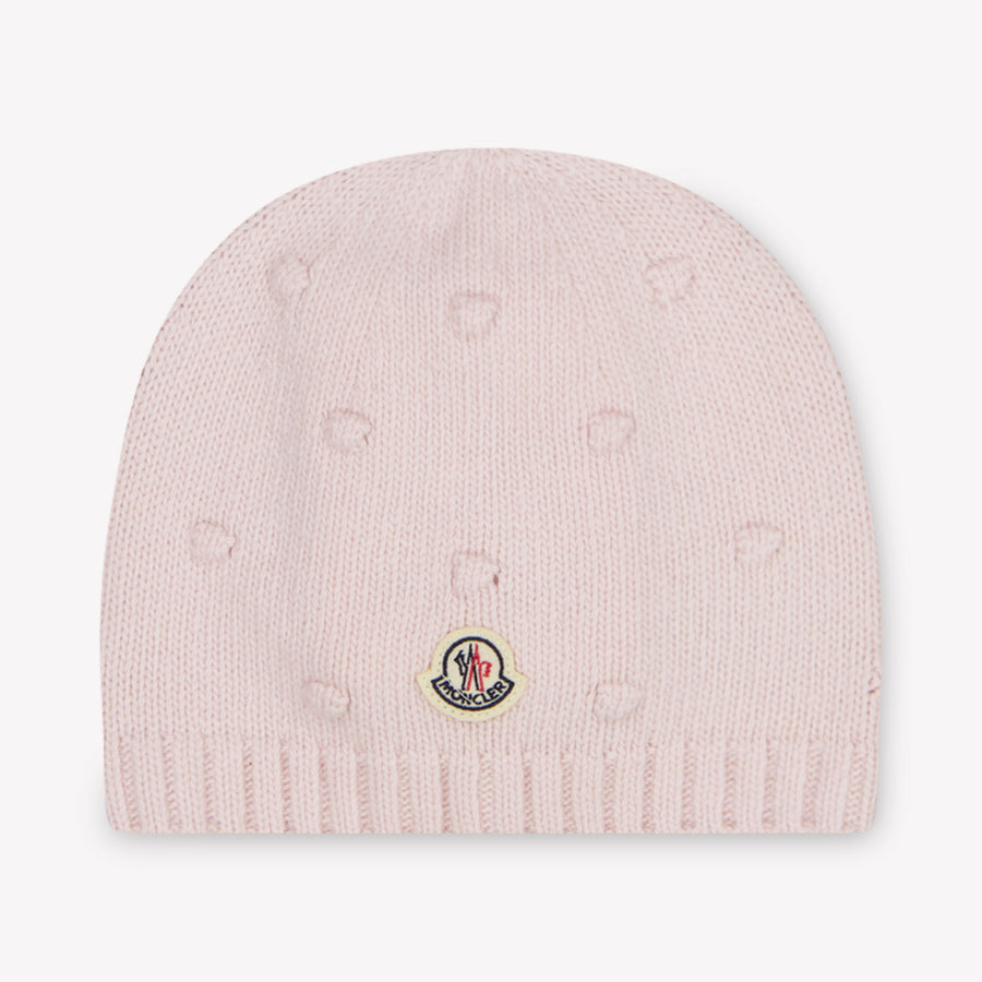 Moncler Baby Girls Hat In Light Pink
