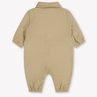 Moncler Baby Boys Playsuit In Beige