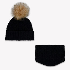 Moncler Kids Girls Hat In Black