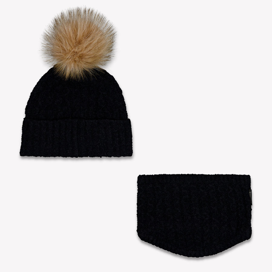 Moncler Kids Girls Hat In Black