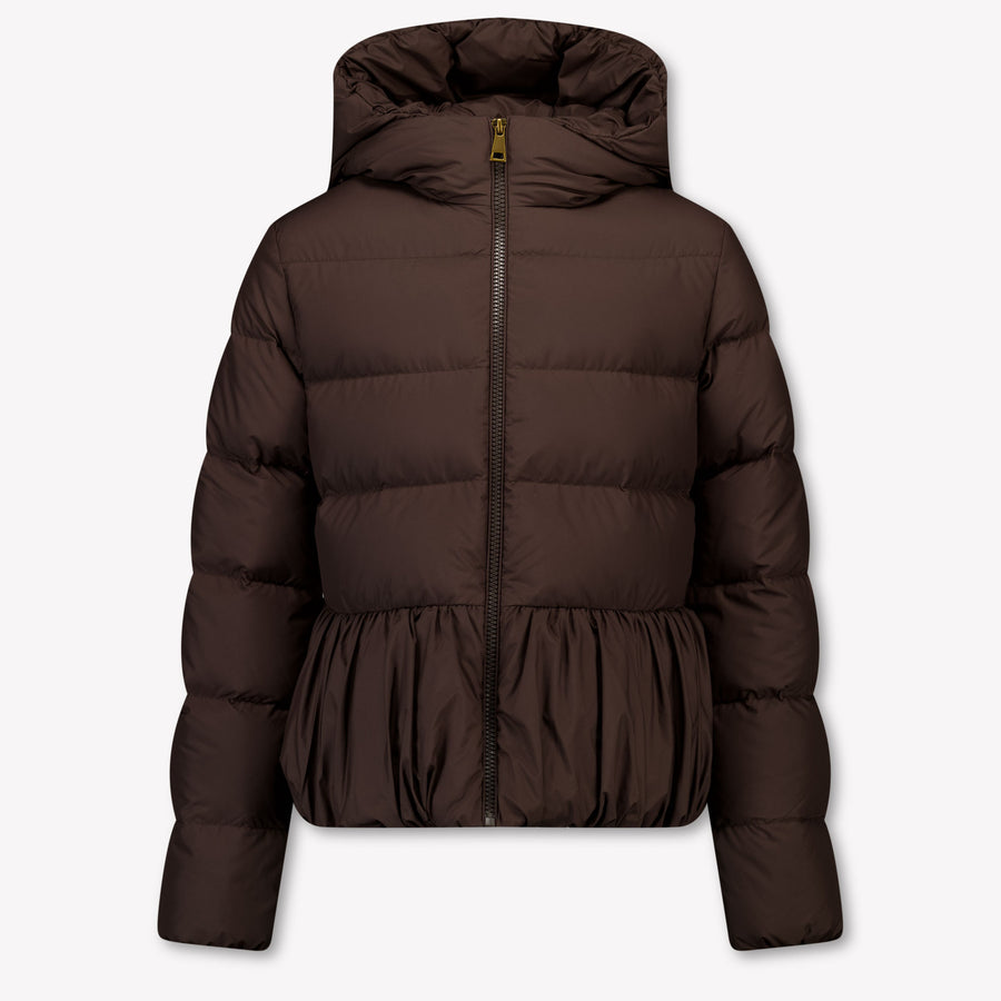 Moncler Elizaveta Kinder Meisjes Winterjas In Donker Bruin