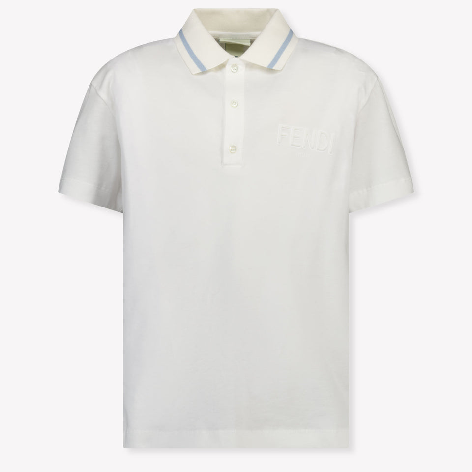 Fendi Kids Boys Polo In White