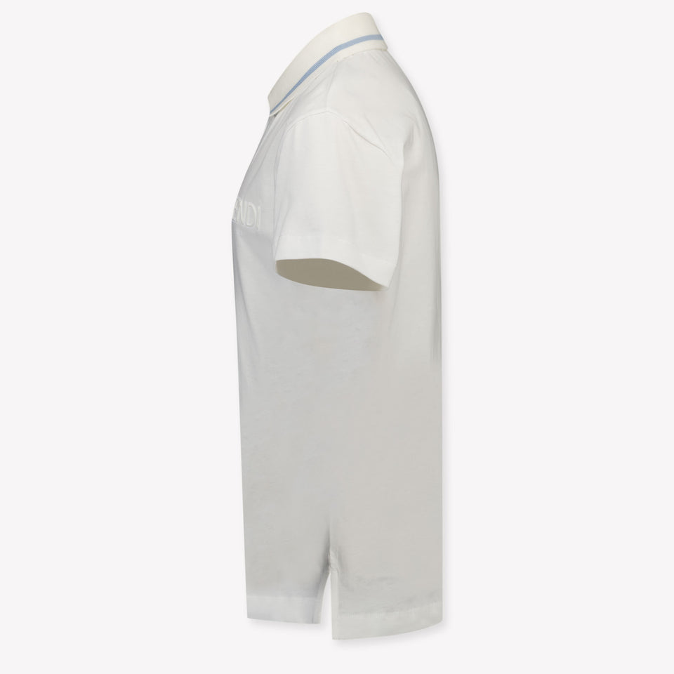 Fendi Kids Boys Polo In White