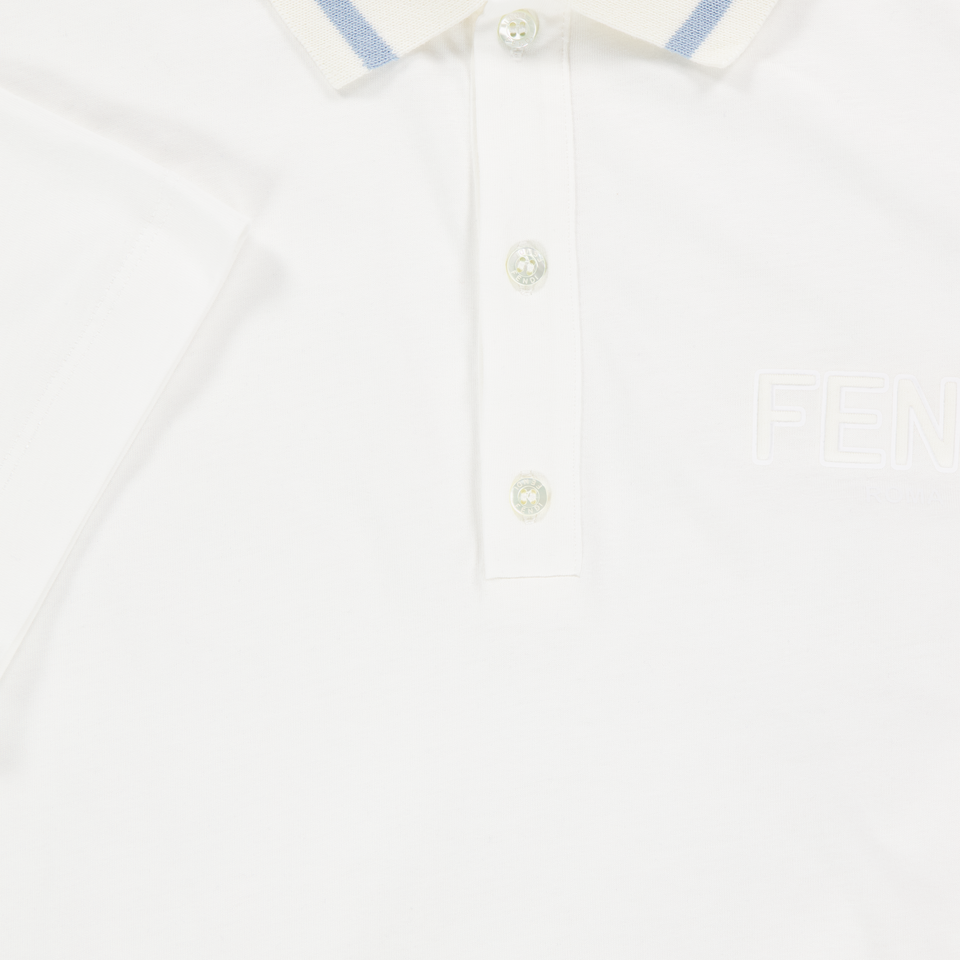 Fendi Kids Boys Polo In White