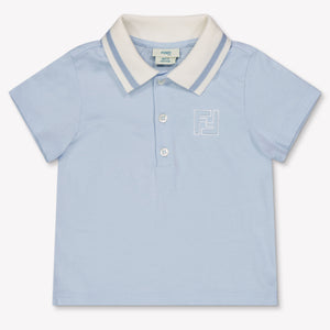 Fendi Baby Jongens Polo In Licht Blauw