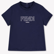 Fendi Baby Boys T-Shirt In Navy