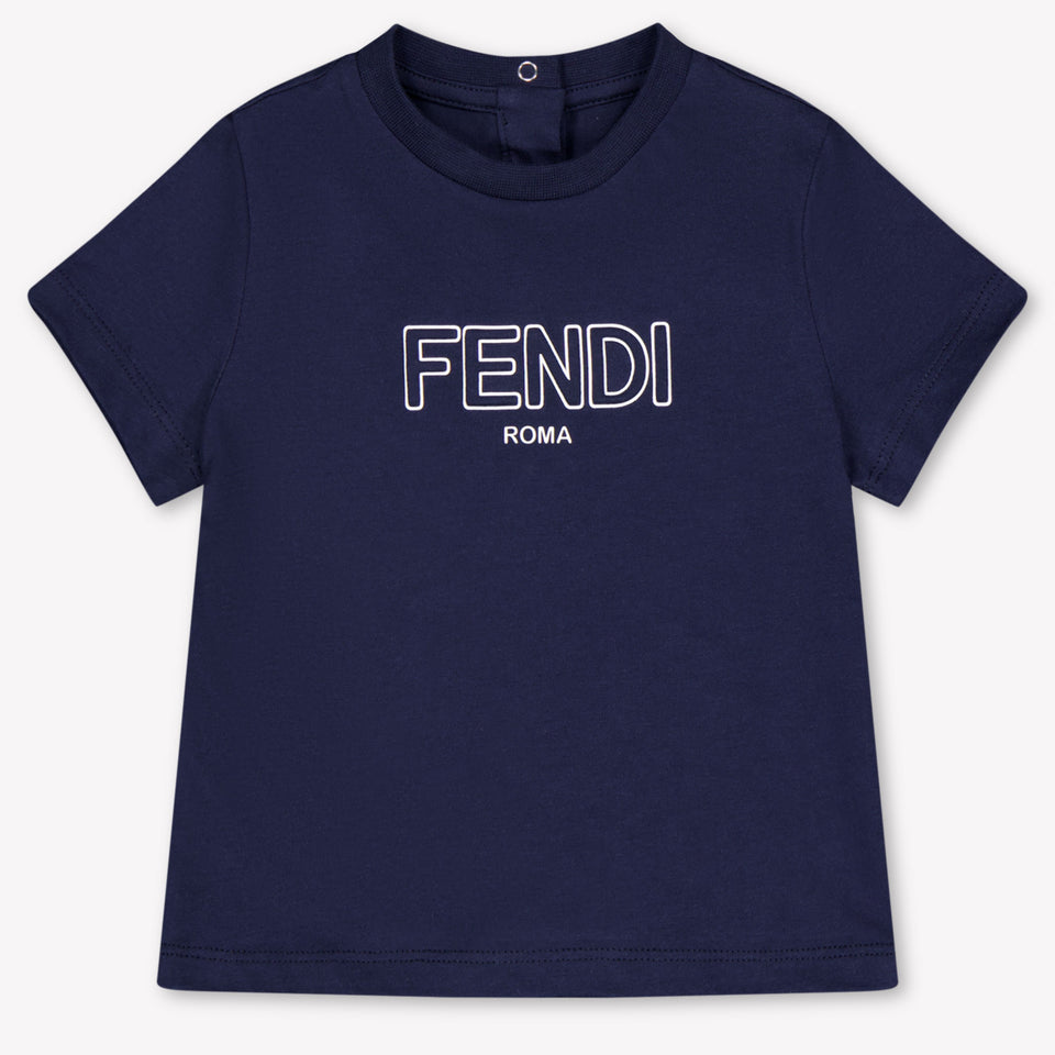 Fendi Baby Boys T-Shirt In Navy