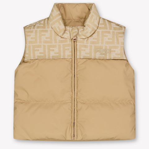 Fendi Baby Jongens Bodywarmer In Beige