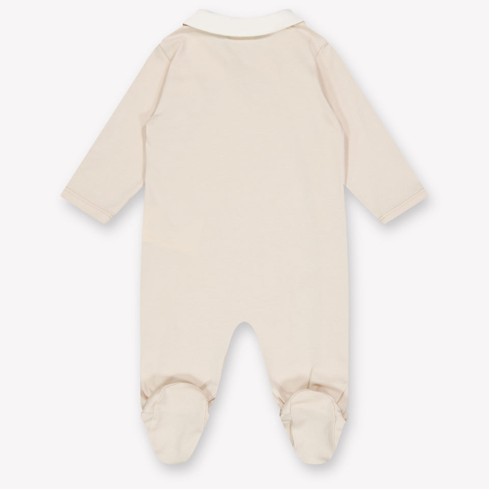 Fendi Baby Unisex Playsuit In Beige