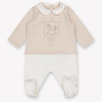 Fendi Baby Unisex Playsuit In Light Beige
