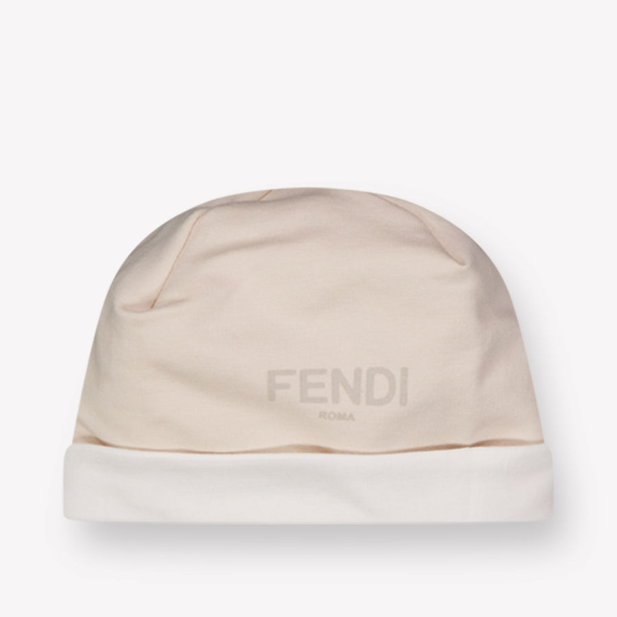 Fendi Baby Unisex Playsuit In Light Beige
