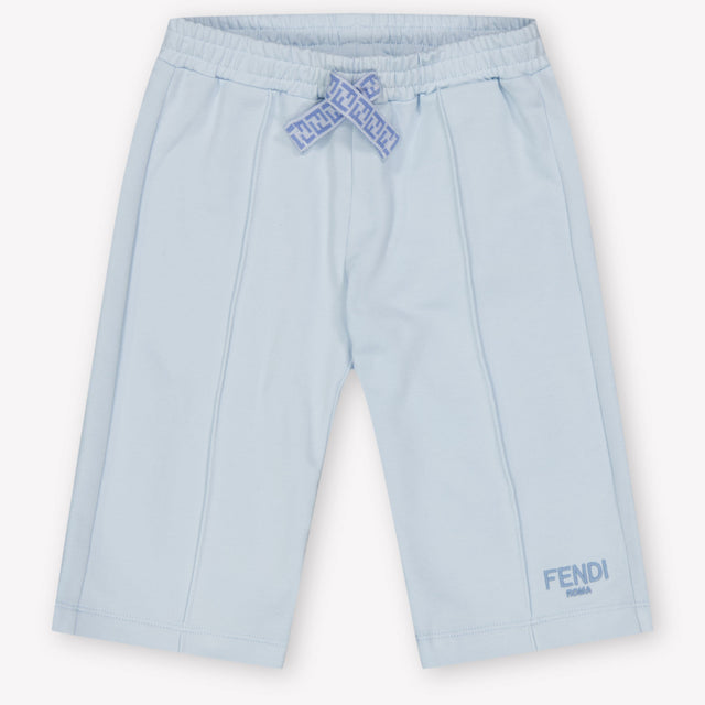 Fendi Baby Unisex Pants In Light Blue