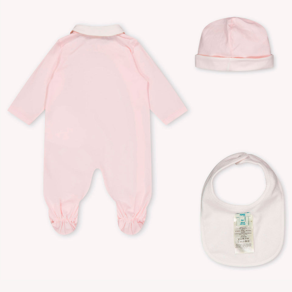 Fendi Baby Unisex Playsuit In Light Pink